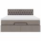 Preview: Ottoman-Bett mit Matratze Taupe 140x200 cm Stoff