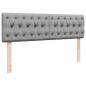Preview: Ottoman-Bett mit Matratze Hellgrau 140x200 cm Stoff