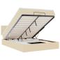 Preview: Ottoman-Bett mit Matratze & LEDs Creme 140x200 cm Stoff