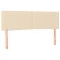 Preview: Ottoman-Bett mit Matratze & LEDs Creme 140x200 cm Stoff