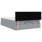 Preview: Ottoman-Bett mit Matratze & LEDs Hellgrau 140x200 cm Stoff