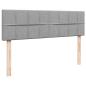 Preview: Ottoman-Bett mit Matratze & LEDs Hellgrau 140x200 cm Stoff