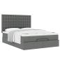 Preview: Ottoman-Bett mit Matratze Dunkelgrau 140x200 cm Stoff