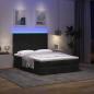 Preview: Ottoman-Bett mit Matratze & LEDs Schwarz 140x200 cm Stoff