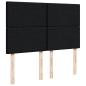 Preview: Ottoman-Bett mit Matratze & LEDs Schwarz 140x200 cm Stoff