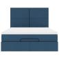Preview: Ottoman-Bett mit Matratze Blau 140x200 cm Stoff