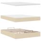 Preview: Ottoman-Bett mit Matratze Creme 140x200 cm Stoff