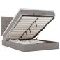 Preview: Ottoman-Bett mit Matratze & LEDs Taupe 140x200 cm Stoff