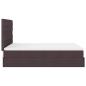 Preview: Ottoman-Bett mit Matratze & LEDs Dunkelbraun 140x200 cm Stoff