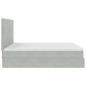 Preview: Ottoman-Bett mit Matratzen & LEDs Hellgrau 180x200 cm Samt