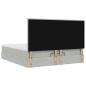 Preview: Ottoman-Bett mit Matratzen & LEDs Hellgrau 180x200 cm Samt
