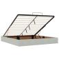 Preview: Ottoman-Bett mit Matratzen & LEDs Hellgrau 180x200 cm Samt