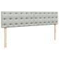 Preview: Ottoman-Bett mit Matratze & LEDs Hellgrau 180x200 cm Samt