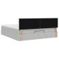 Preview: Ottoman-Bett mit Matratze Hellgrau 180x200 cm Samt