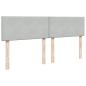 Preview: Ottoman-Bett mit Matratze Hellgrau 180x200 cm Samt