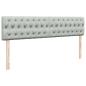 Preview: Ottoman-Bett mit Matratze & LEDs Hellgrau 180x200 cm Samt