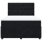 Preview: Boxspringbett mit Matratze Schwarz 140x190 cm Samt