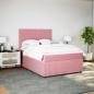 Preview: Boxspringbett mit Matratze Rosa 140x190 cm Samt