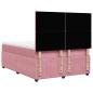 Preview: Boxspringbett mit Matratze Rosa 140x190 cm Samt