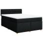 Preview: Boxspringbett mit Matratze Schwarz 140x190 cm Stoff