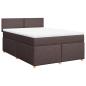 Preview: Boxspringbett mit Matratze Dunkelbraun 140x190 cm Stoff