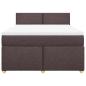 Preview: Boxspringbett mit Matratze Dunkelbraun 140x190 cm Stoff