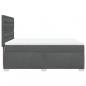 Preview: Boxspringbett mit Matratze Dunkelgrau 140x190 cm Stoff