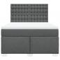 Preview: Boxspringbett mit Matratze Dunkelgrau 140x190 cm Stoff