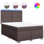Preview: Boxspringbett mit Matratze Dunkelbraun 140x190 cm Stoff
