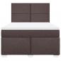 Preview: Boxspringbett mit Matratze Dunkelbraun 140x190 cm Stoff