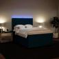 Preview: Boxspringbett mit Matratze Blau 140x190 cm Samt