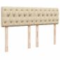 Preview: Boxspringbett mit Matratze Creme 140x190 cm Stoff