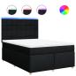 Preview: Boxspringbett mit Matratze Schwarz 140x190 cm Stoff