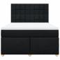 Preview: Boxspringbett mit Matratze Schwarz 140x190 cm Stoff