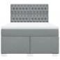 Preview: Boxspringbett mit Matratze Hellgrau 140x190 cm Stoff