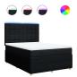 Preview: Boxspringbett mit Matratze Schwarz 140x190 cm Stoff