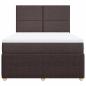 Preview: Boxspringbett mit Matratze Dunkelbraun 140x190 cm Stoff