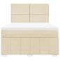 Preview: Boxspringbett mit Matratze Creme 140x190 cm Stoff