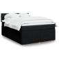 Preview: ARDEBO.de - Boxspringbett mit Matratze Schwarz 140x190 cm Stoff