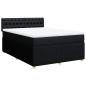 Preview: Boxspringbett mit Matratze Schwarz 140x190 cm Stoff