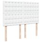 Preview: Boxspringbett mit Matratze Weiß 140x190 cm Kunstleder