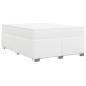 Preview: Boxspringbett mit Matratze Weiß 140x190 cm Kunstleder