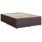 Preview: ARDEBO.de - Boxspringbett mit Matratze Dunkelbraun 140x190 cm Stoff