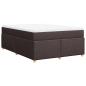 Preview: Boxspringbett mit Matratze Dunkelbraun 140x190 cm Stoff
