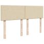 Preview: Boxspringbett mit Matratze Creme 140x190 cm Stoff