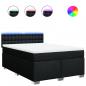 Preview: Boxspringbett mit Matratze Schwarz 140x190 cm Stoff
