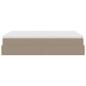 Preview: Ottoman-Bett mit Matratze Cappuccino-Braun 140x190cm Kunstleder