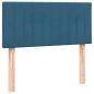 Preview: Boxspringbett mit Matratze Dunkelblau 90x220 cm Samt