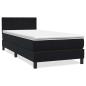 Preview: Boxspringbett mit Matratze Schwarz 90x220 cm Samt