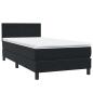 Preview: Boxspringbett mit Matratze Schwarz 90x220 cm Samt